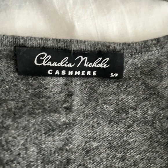 Claudia Nichole 100% cashmere gray tank sweater size S - Picture 10 of 10